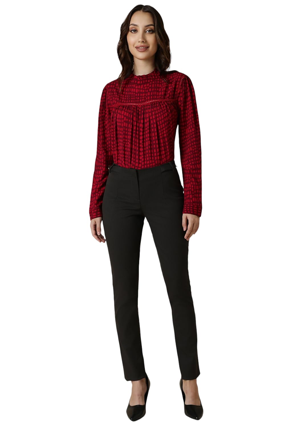 Allen Solly Women's Pink Full Sleeve Casual Shirt