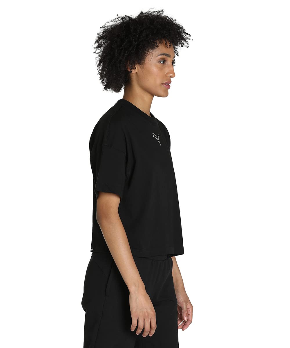Puma Womens Relaxed Cotton Cropped Tee