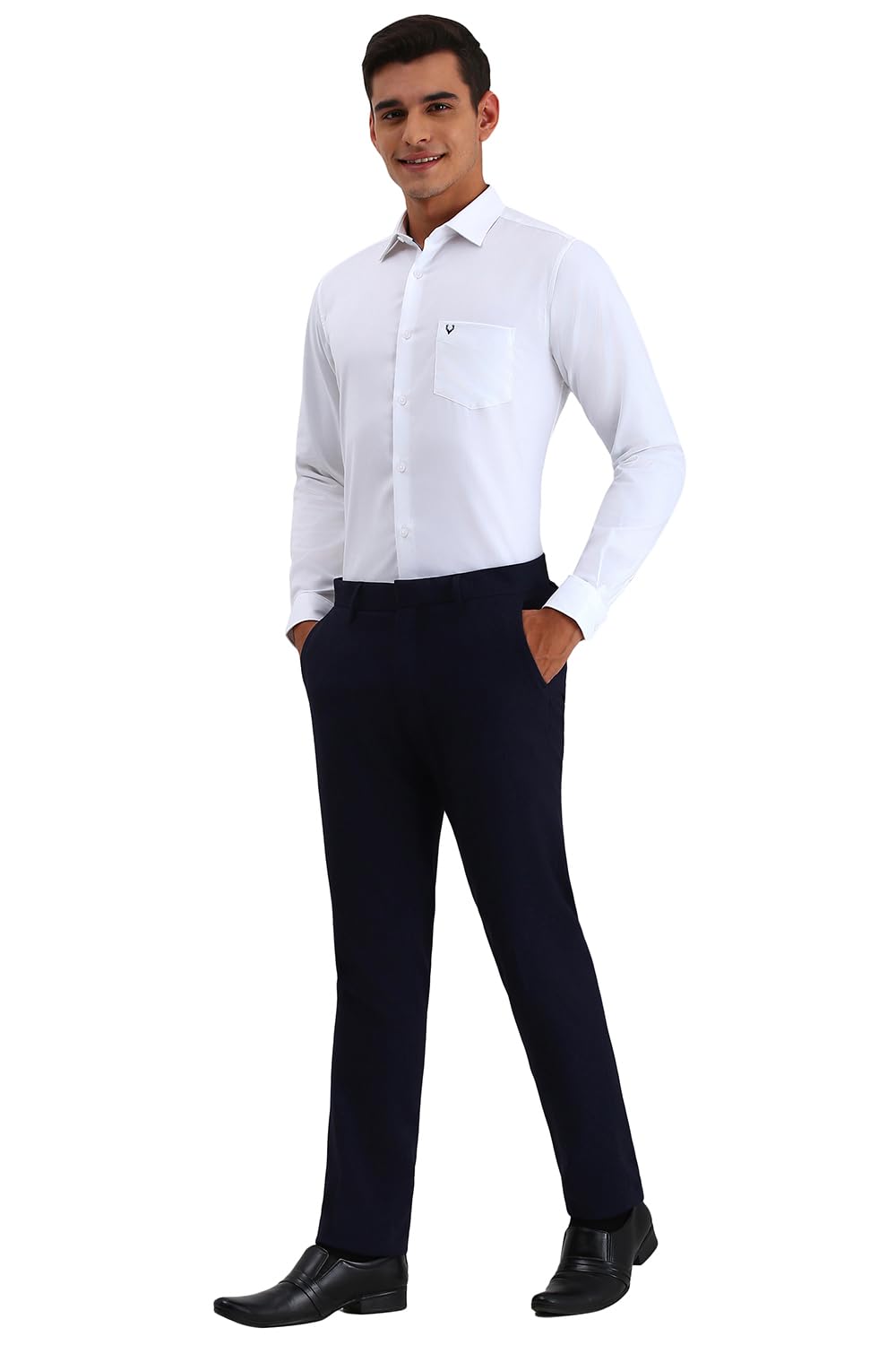 Allen Solly Men's Slim Fit Solid Full Sleeves Formal Shirts