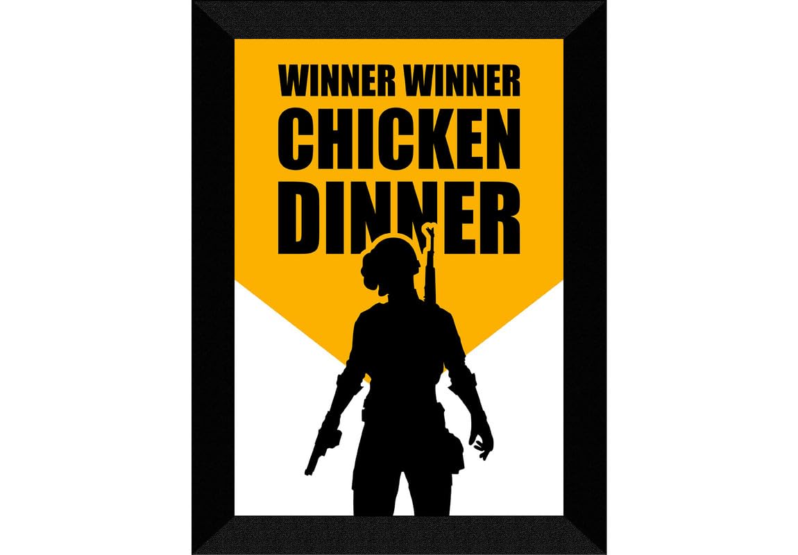 SAF paintings Pubg Game Black frame painting for Wall Decoration,Home and Office OL-SANFK33470