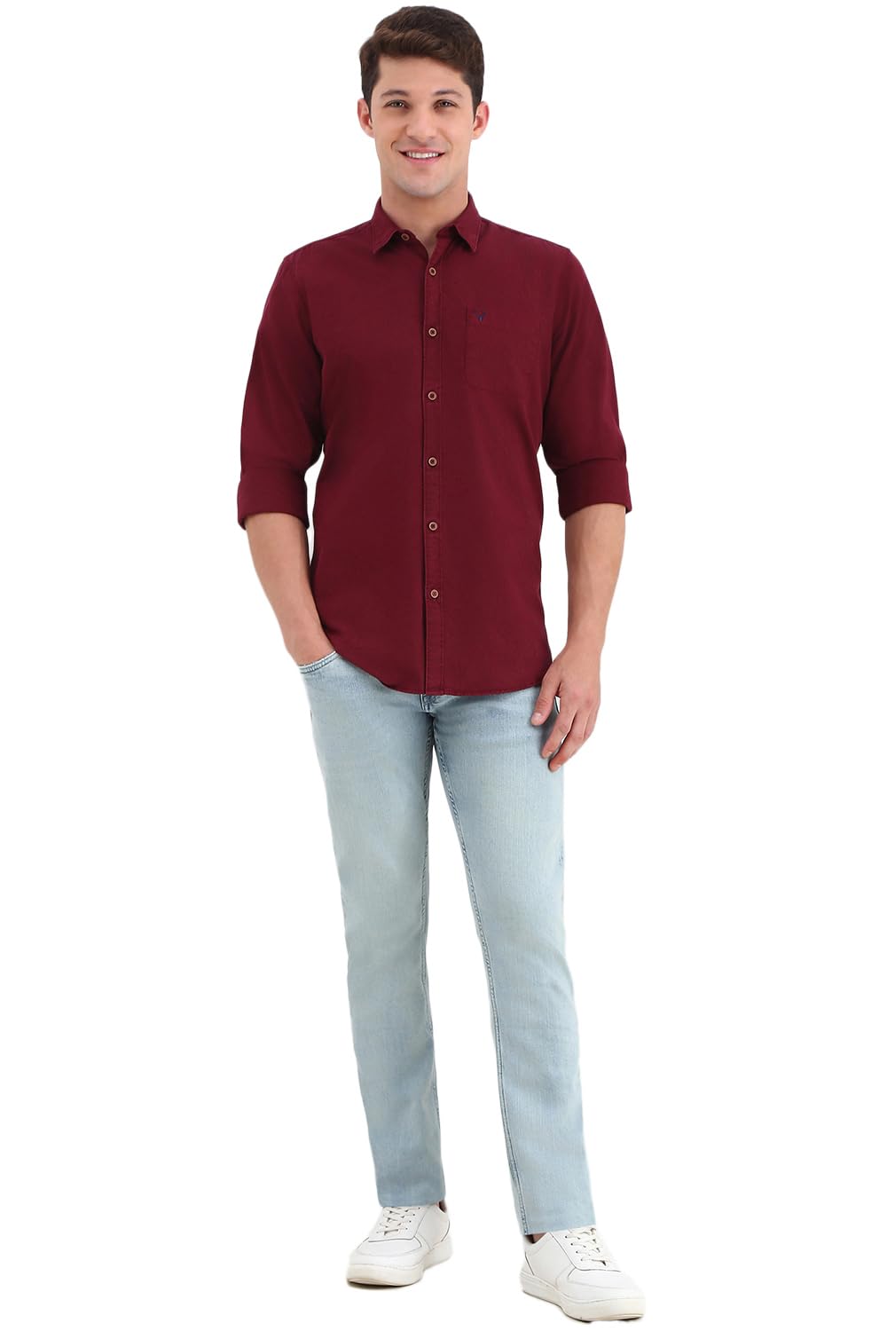 Allen Solly Men's Solid Regular Fit Shirt