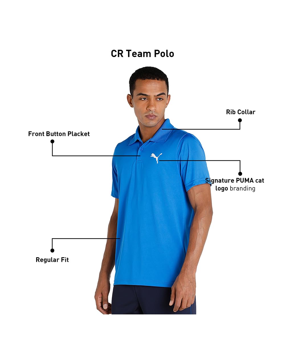 Puma Men's Polyester Collared Neck Regular Fit T-Shirt
