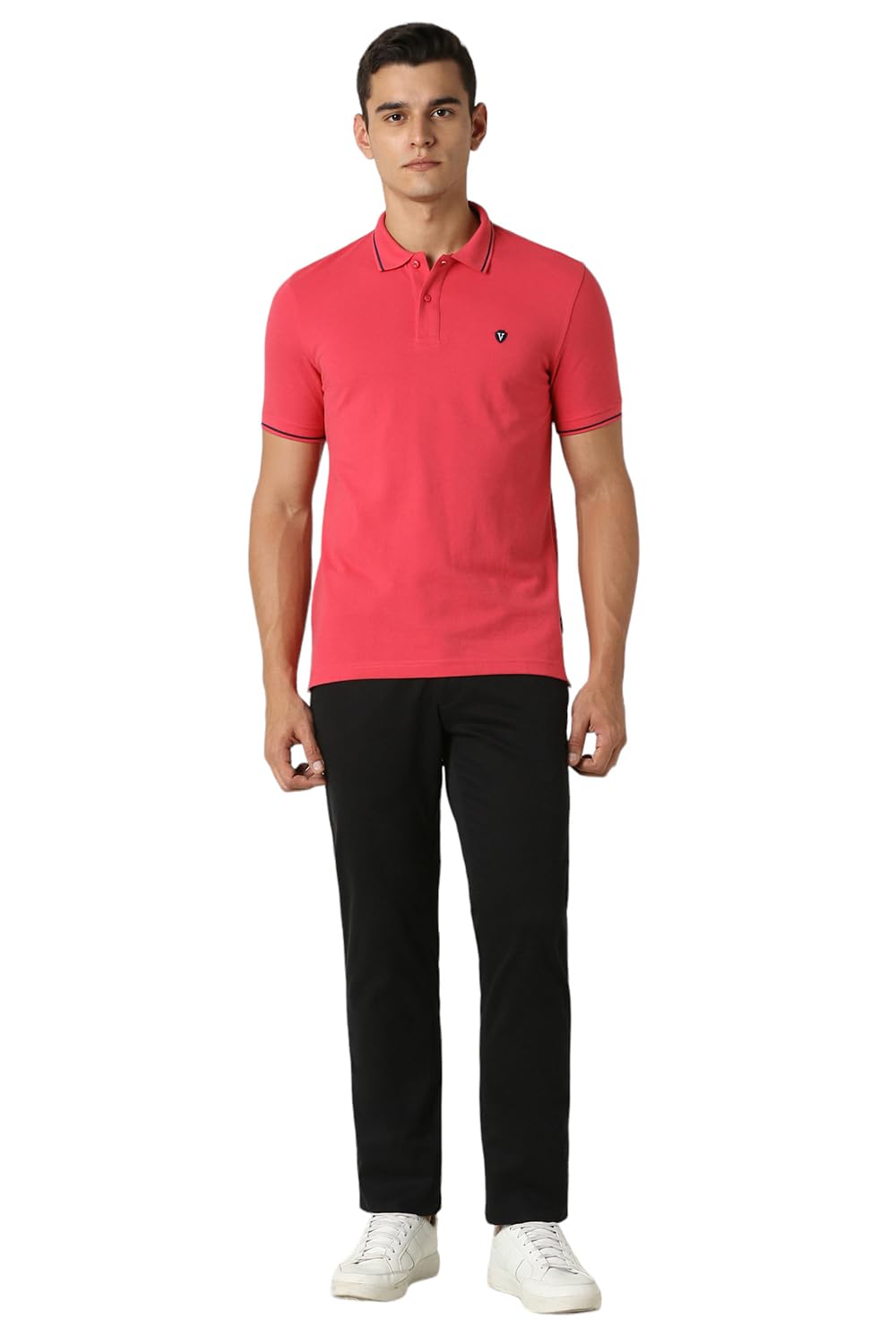 Van Heusen Men's Solid Polo Regular Fit T-Shirt-4