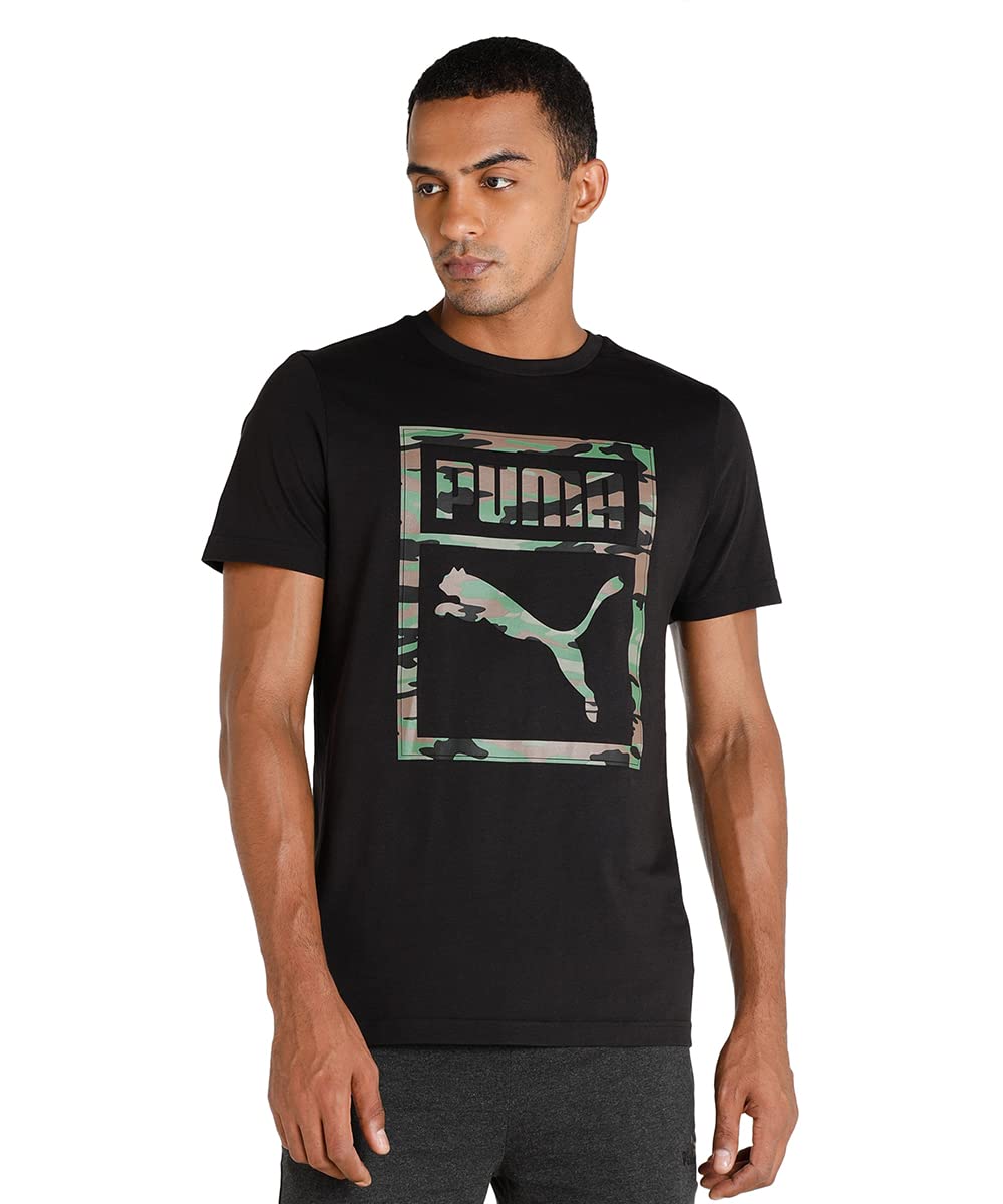 Puma Mens Slim Cotton Camo Box Tee