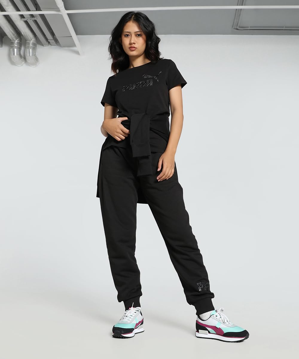 Puma Women's Printed Regular Fit T-Shirt