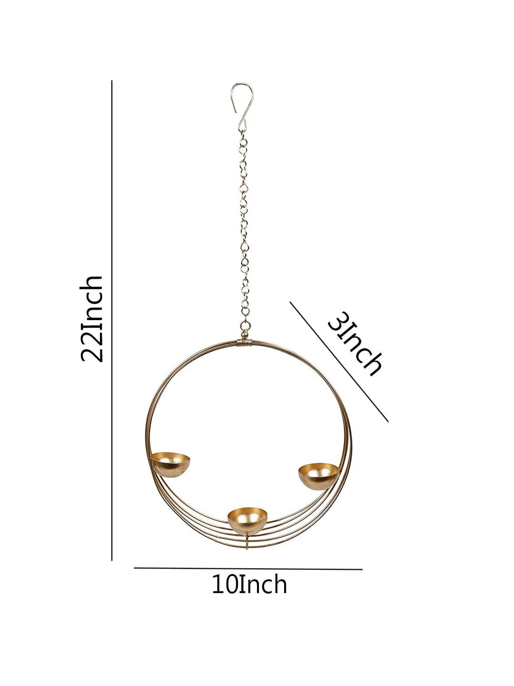 CraftVatika Wall Hanging Candle Holder for Home Decoration Tealight Candle Holder Stand Metal Wall Hanging Mounted Living Room Indoor Outdoor Festive Occasion Diwali Decoration Items