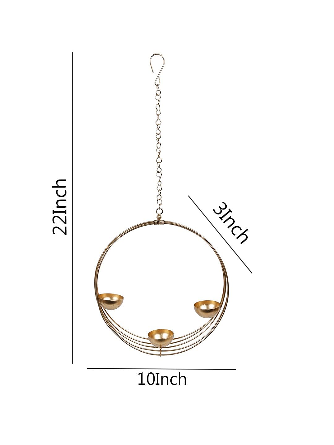 CraftVatika Wall Hanging Candle Holder for Home Decoration Tealight Candle Holder Stand Metal Wall Hanging Mounted Living Room Indoor Outdoor Festive Occasion Diwali Decoration Items