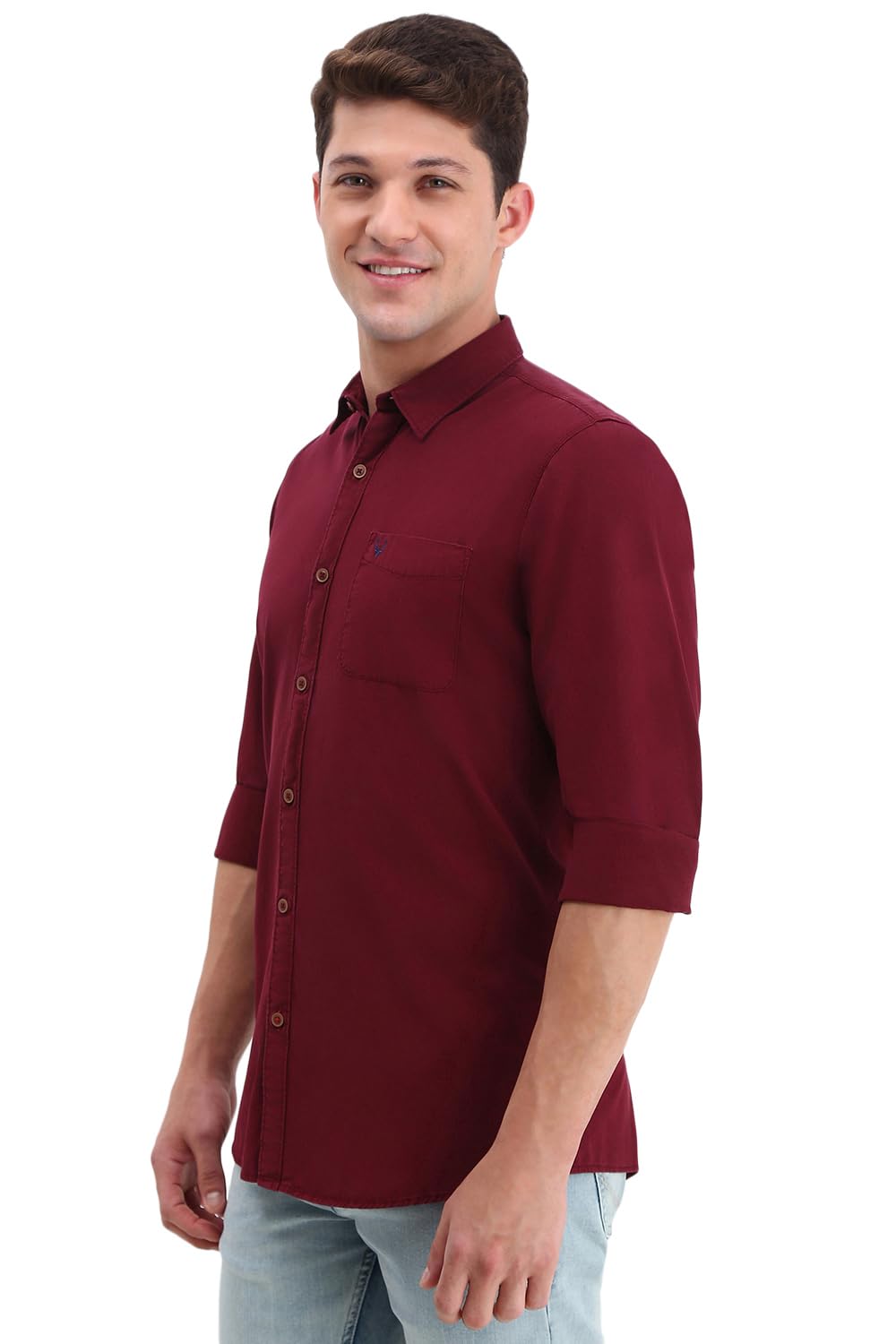 Allen Solly Men's Solid Regular Fit Shirt