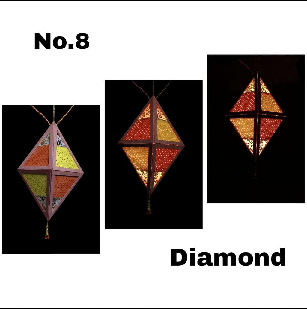 Foldable Diwali Lantern - Diamond - by Infinite Inclinations