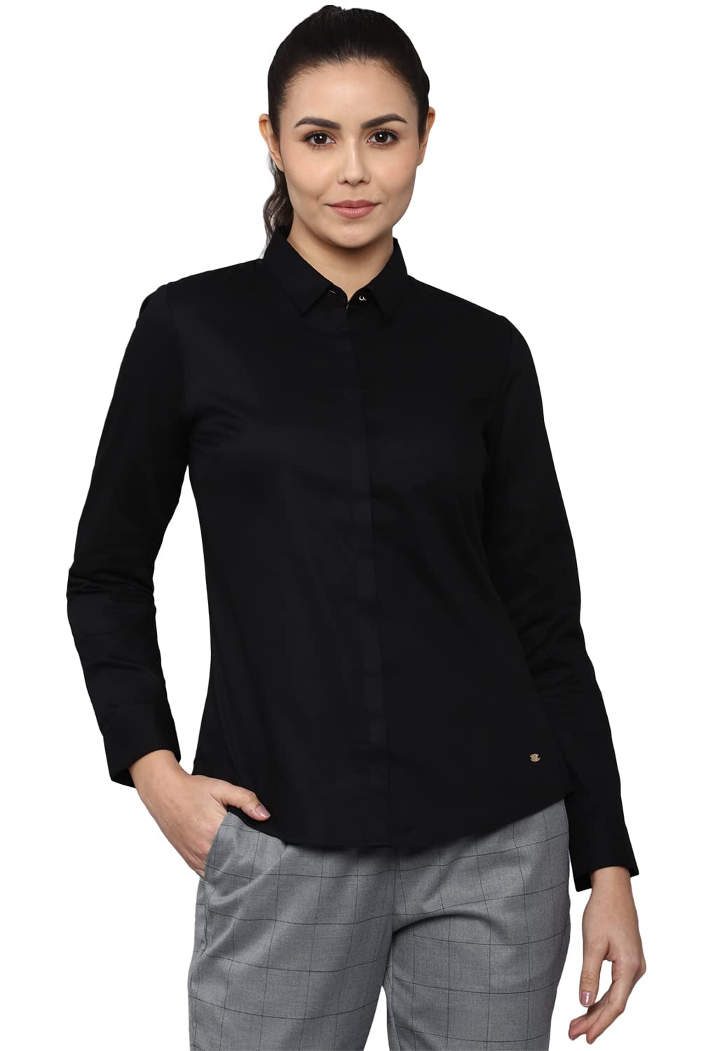 Allen Solly Women's Plain Full Sleeve Casual Shirt