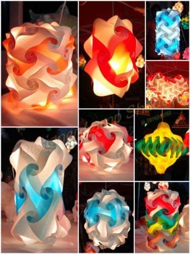 My Real Store Plastic Self Assemble Jigsaw Puzzle Ball Decorative Diwali Lantern, Jhumar Light Lamp, Lantern Ball for All Festival Decoration (Yellow) (Pack of 1) |