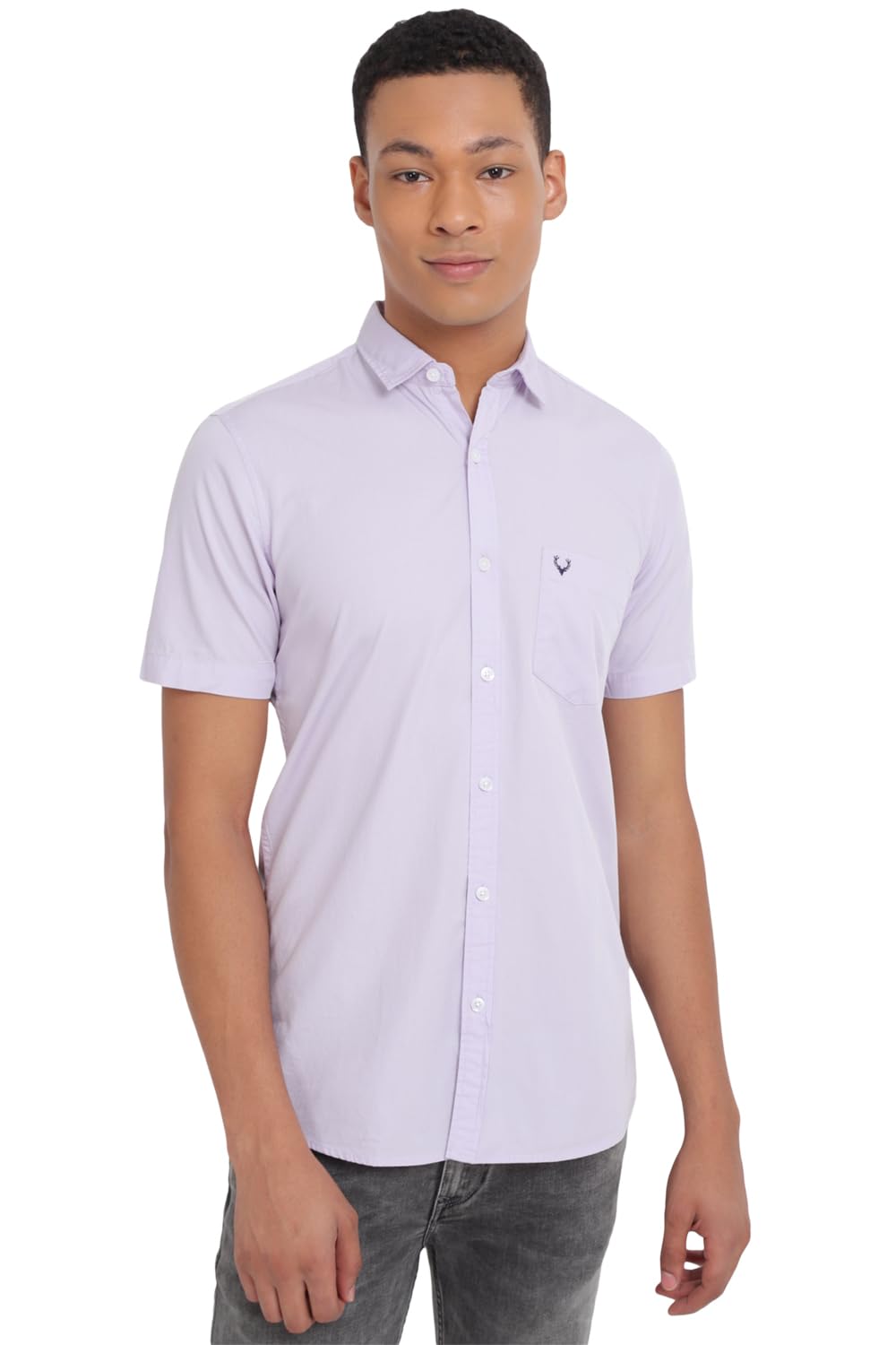 Allen Solly Men's Solid Regular Fit Shirt