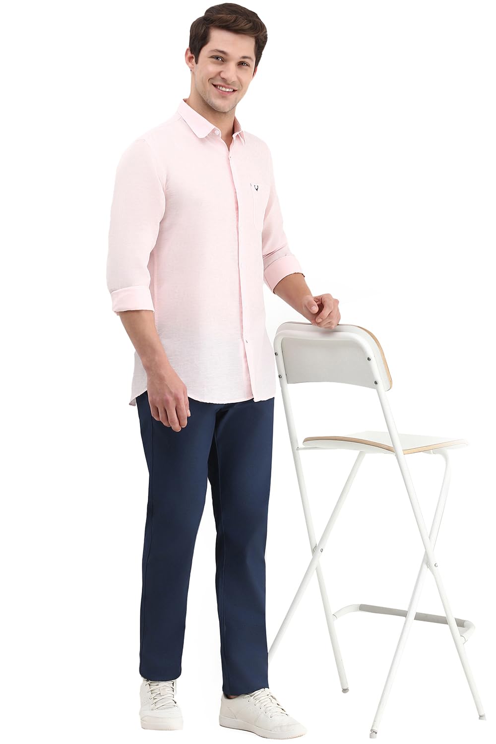 Allen Solly Men's Slim Fit Solid Full Sleeves Formal Shirts