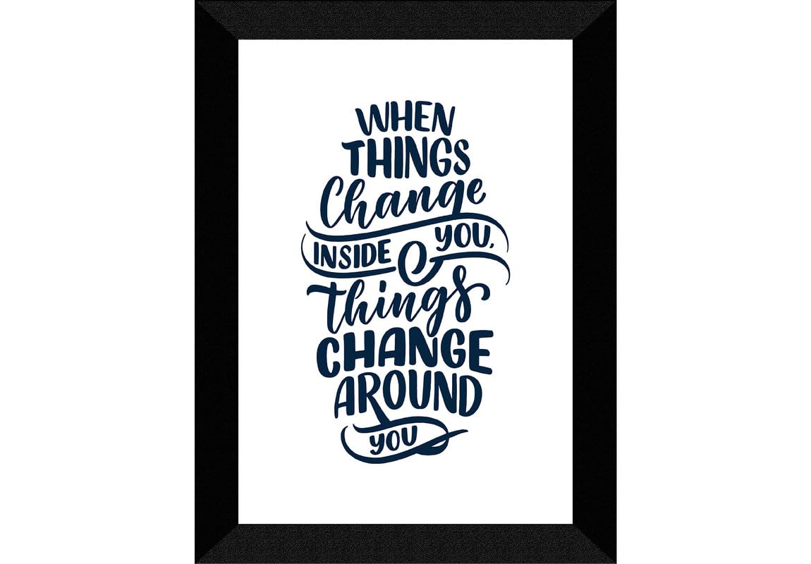 SAF paintings Motivational Quotes Black frame painting for Wall Decoration,Home and Office OL-SANFK33467