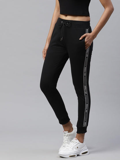Alan Jones Clothing Women Solid Slim Fit Joggers Track Pants
