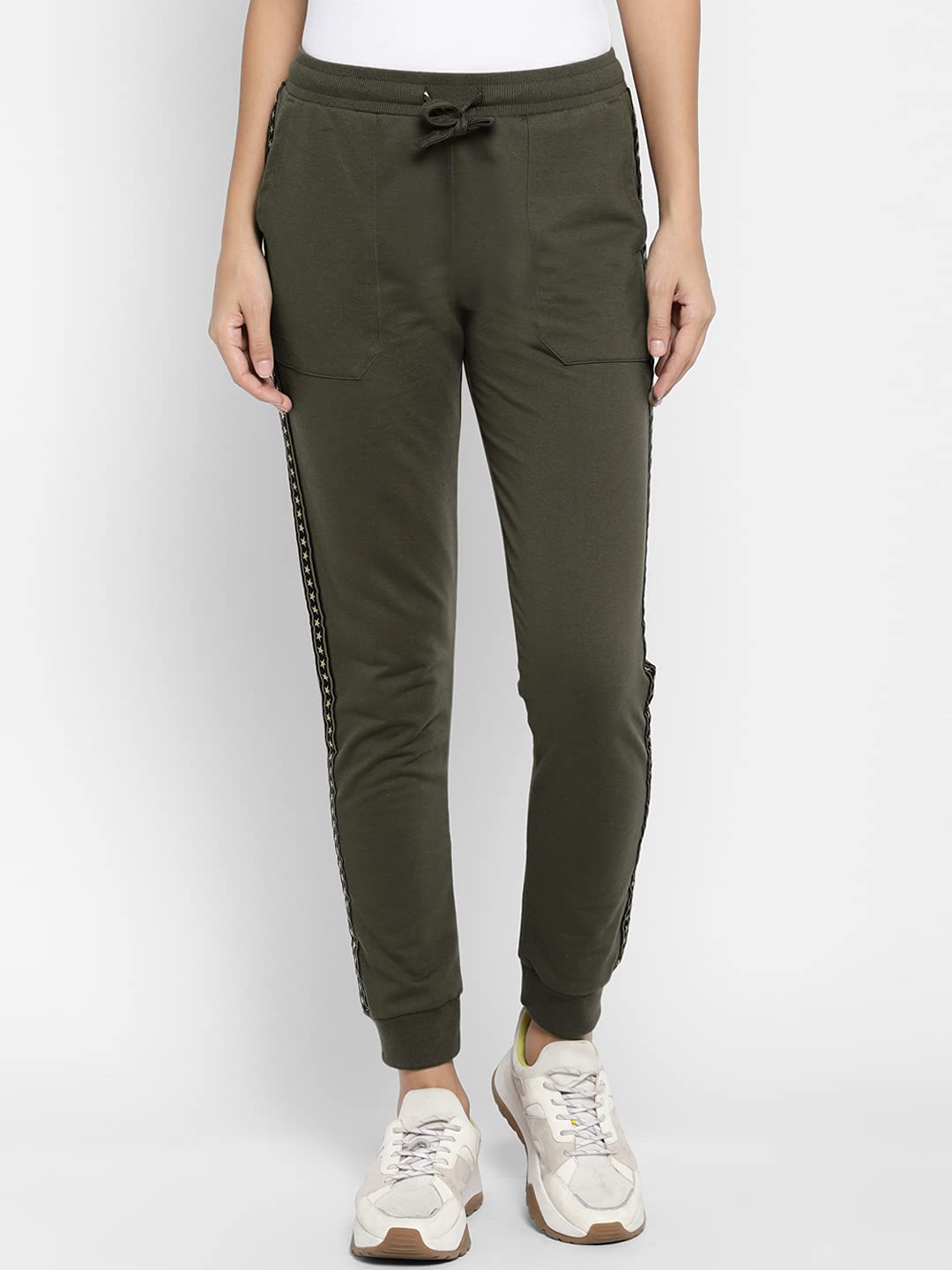 Alan Jones Clothing Women's Slim Fit Poly Cotton Track Pant