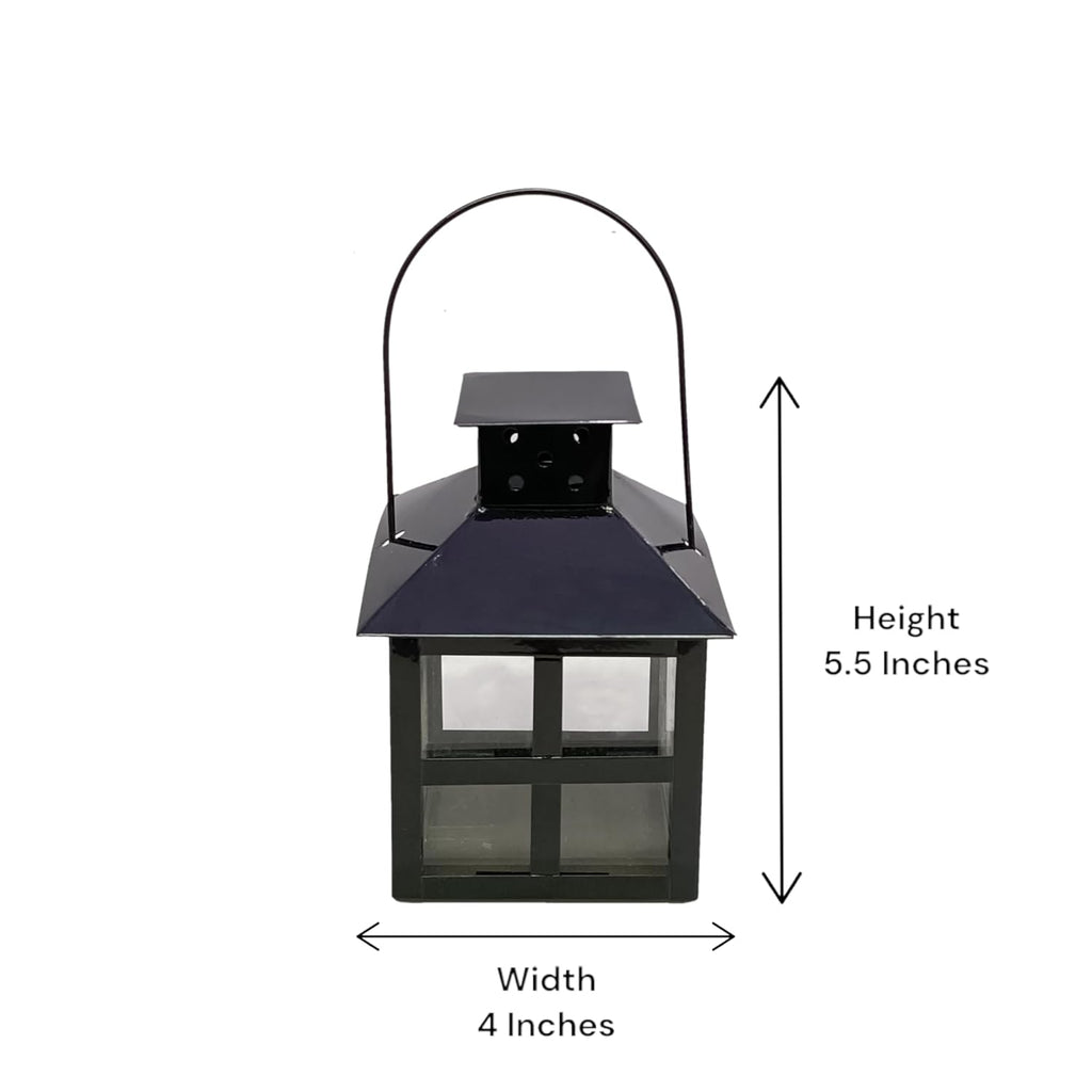 Extreme Karigari Metal Lantern for Home Decor | Tealight Candle Holder | Ideal for Diwali, Festivals, Christmas, New Year | Home Decor (Black)