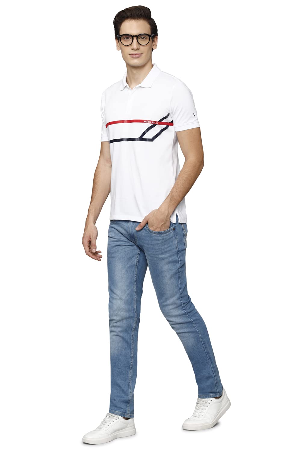 Allen Solly Men's Solid Regular Fit Polo Shirt