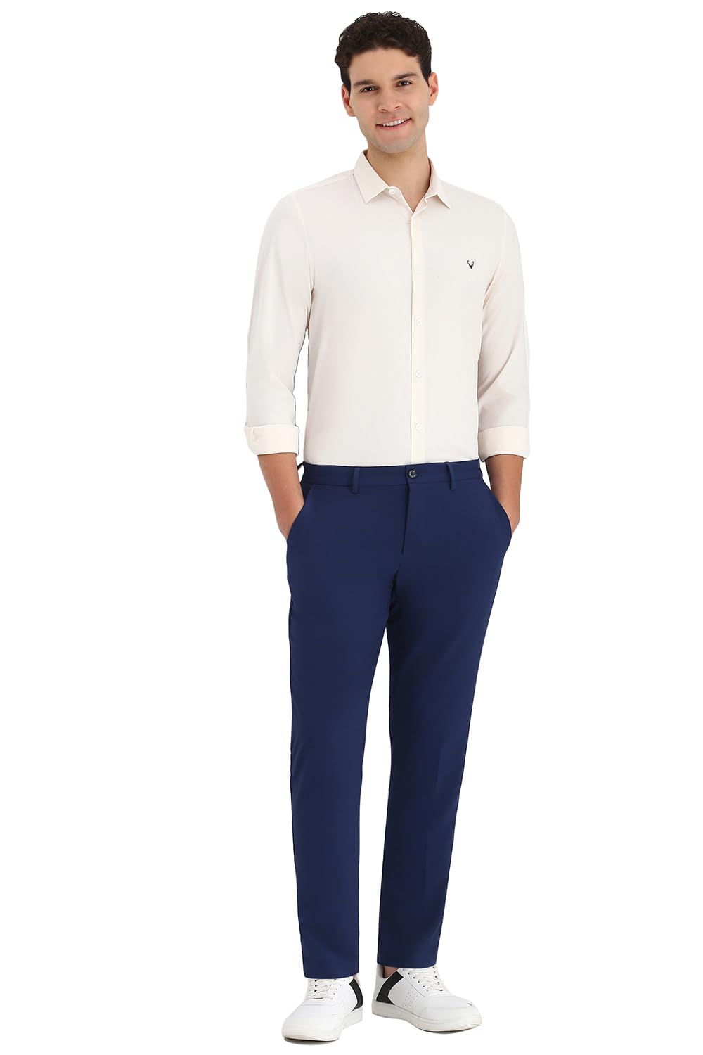 Allen Solly Men's Slim Fit Solid Full Sleeves Casual Shirts