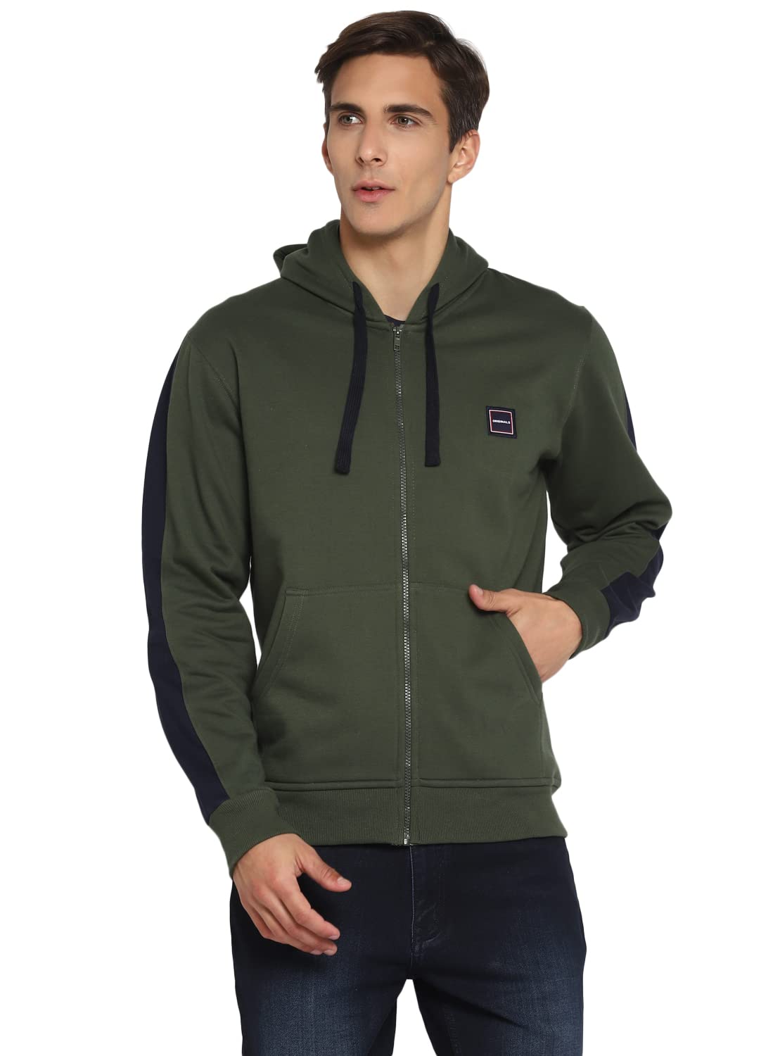 Buy Online Alan Jones Clothing Men's Cotton Hooded Neck Sweatshirt
