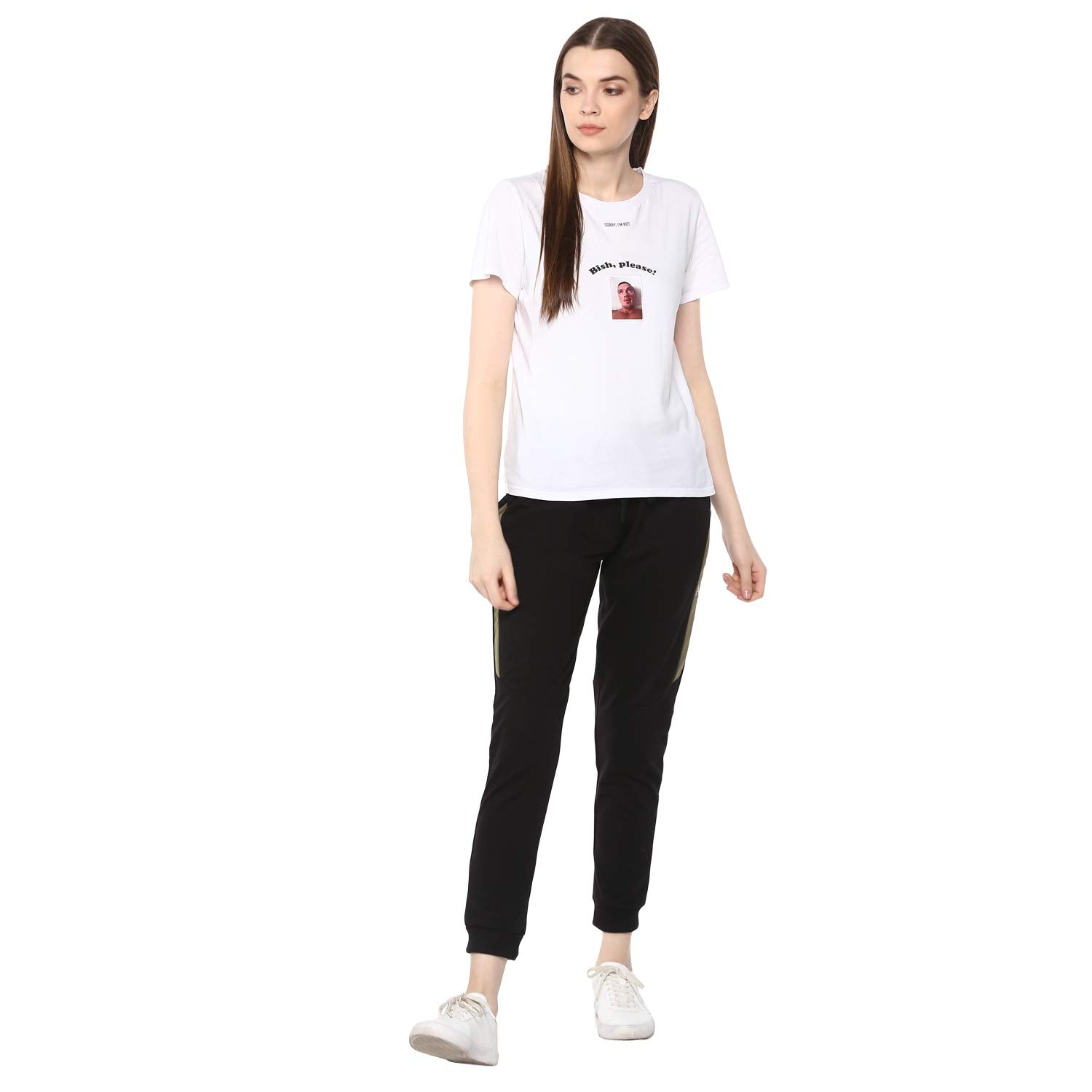 Alan Jones Clothing Women's Slim Fit Poly Cotton Track Pant
