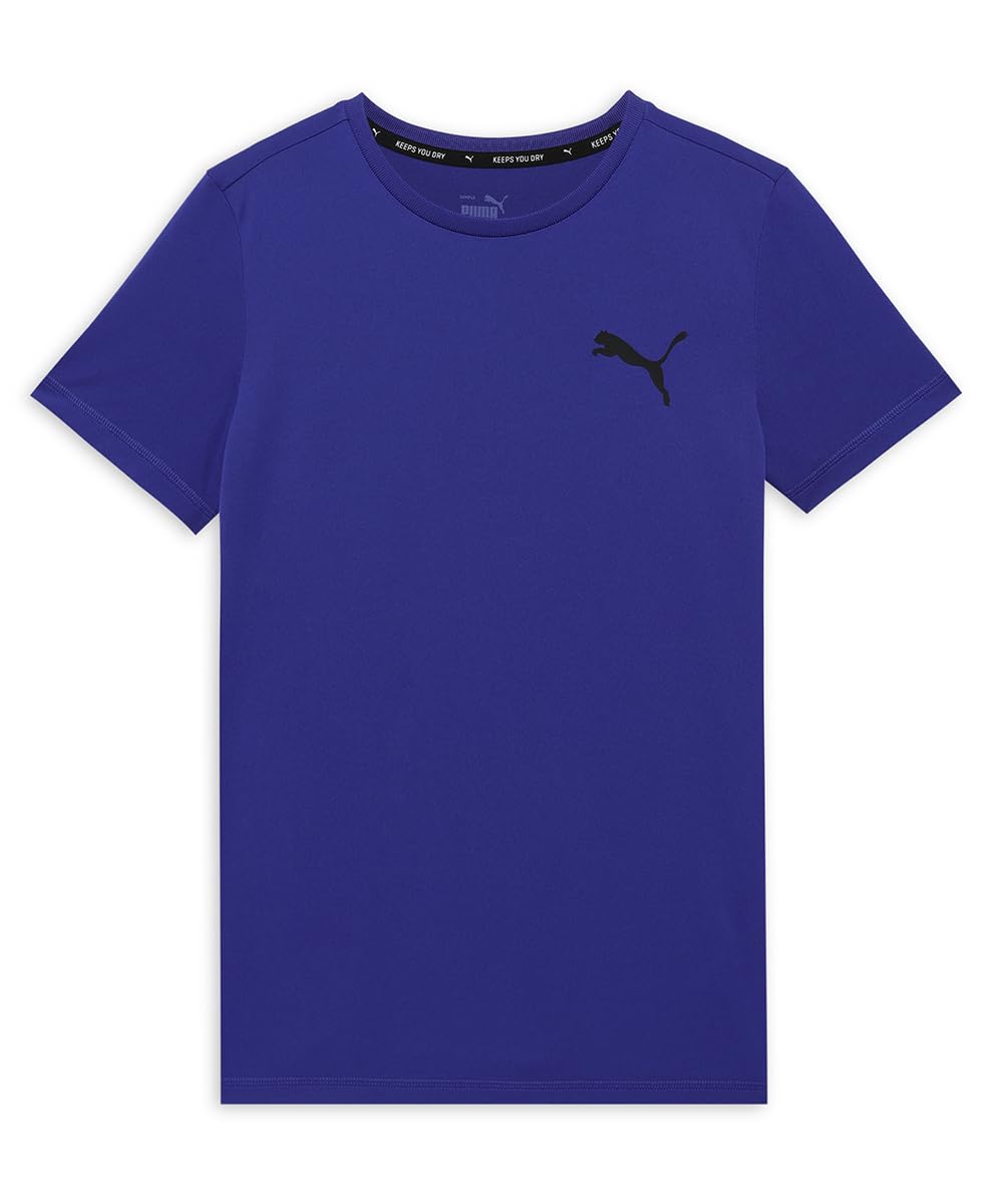 Puma Boy's Solid Regular Fit T Shirt