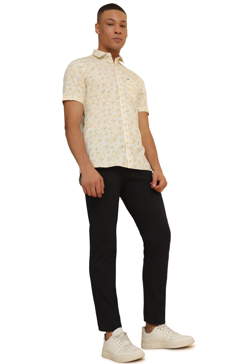 Allen Solly Men's Regular Fit Print Half Sleeves Casual Shirts