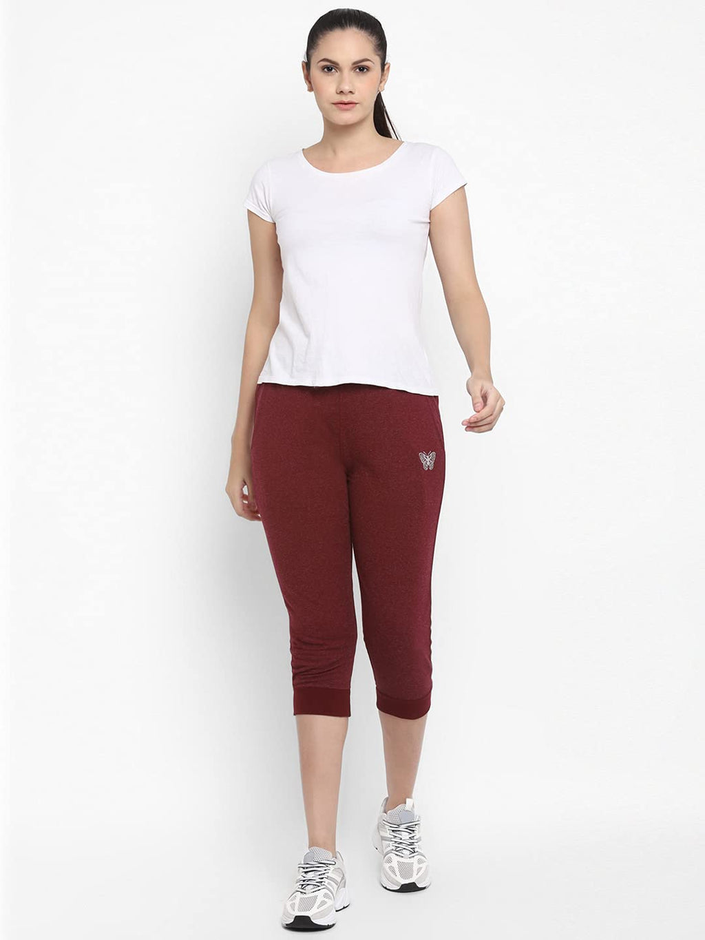 Alan Jones Clothing Women's Slim Fit Cotton Blend Capris