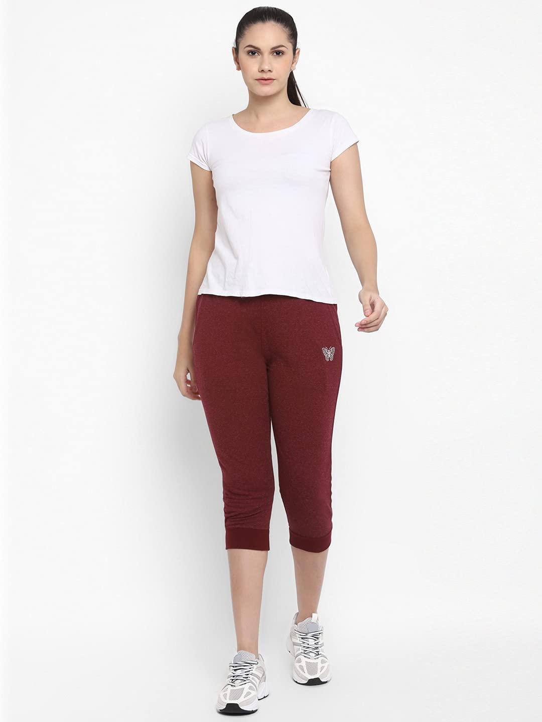 Alan Jones Clothing Women's Slim Fit Cotton Blend Capris