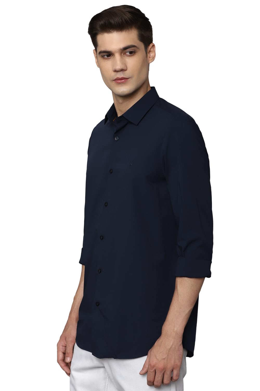 Allen Solly Men's Slim Fit Solid Full Sleeves Casual Shirts