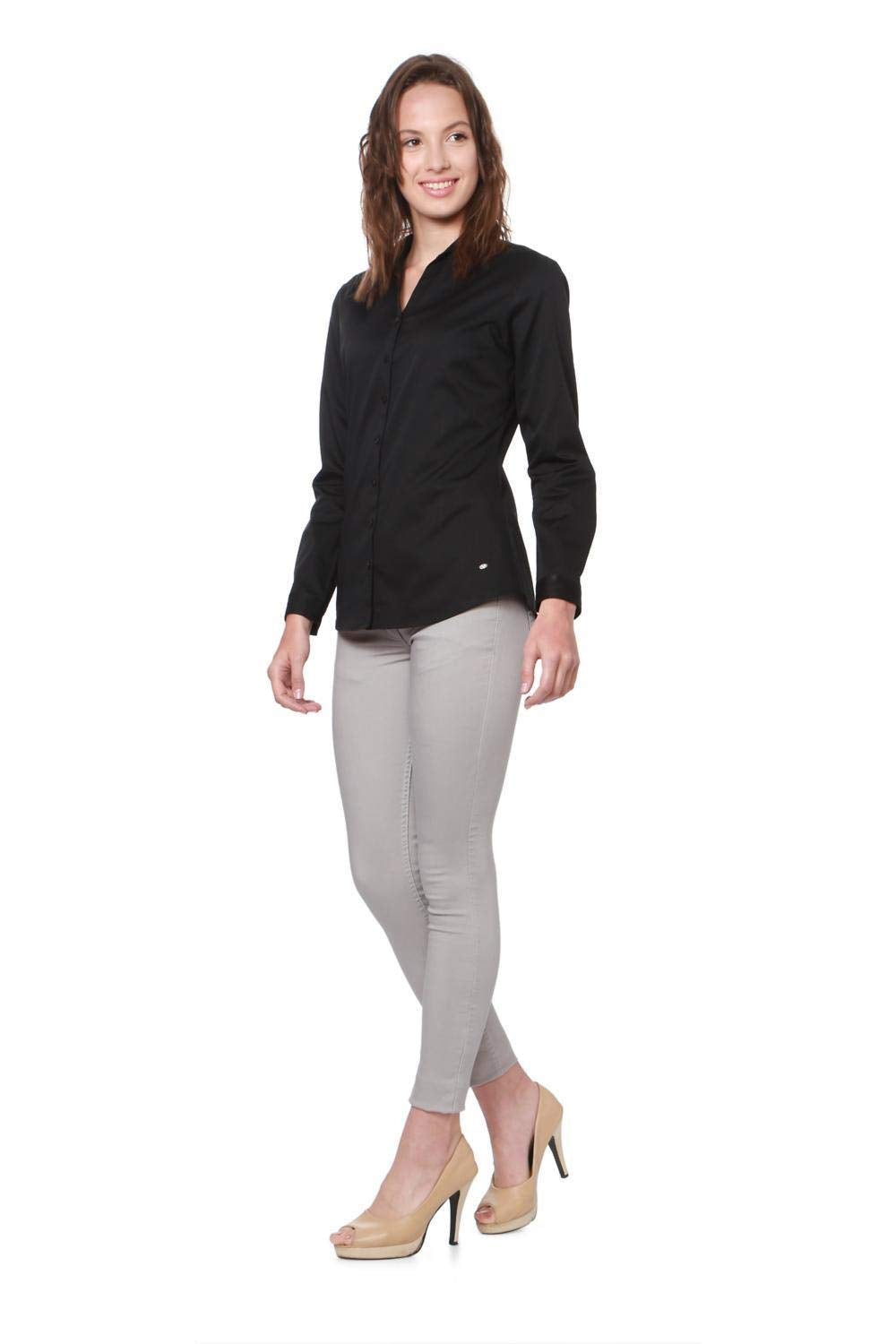 Allen Solly Women's Cotton Plain Long Sleeve Casual Shirt