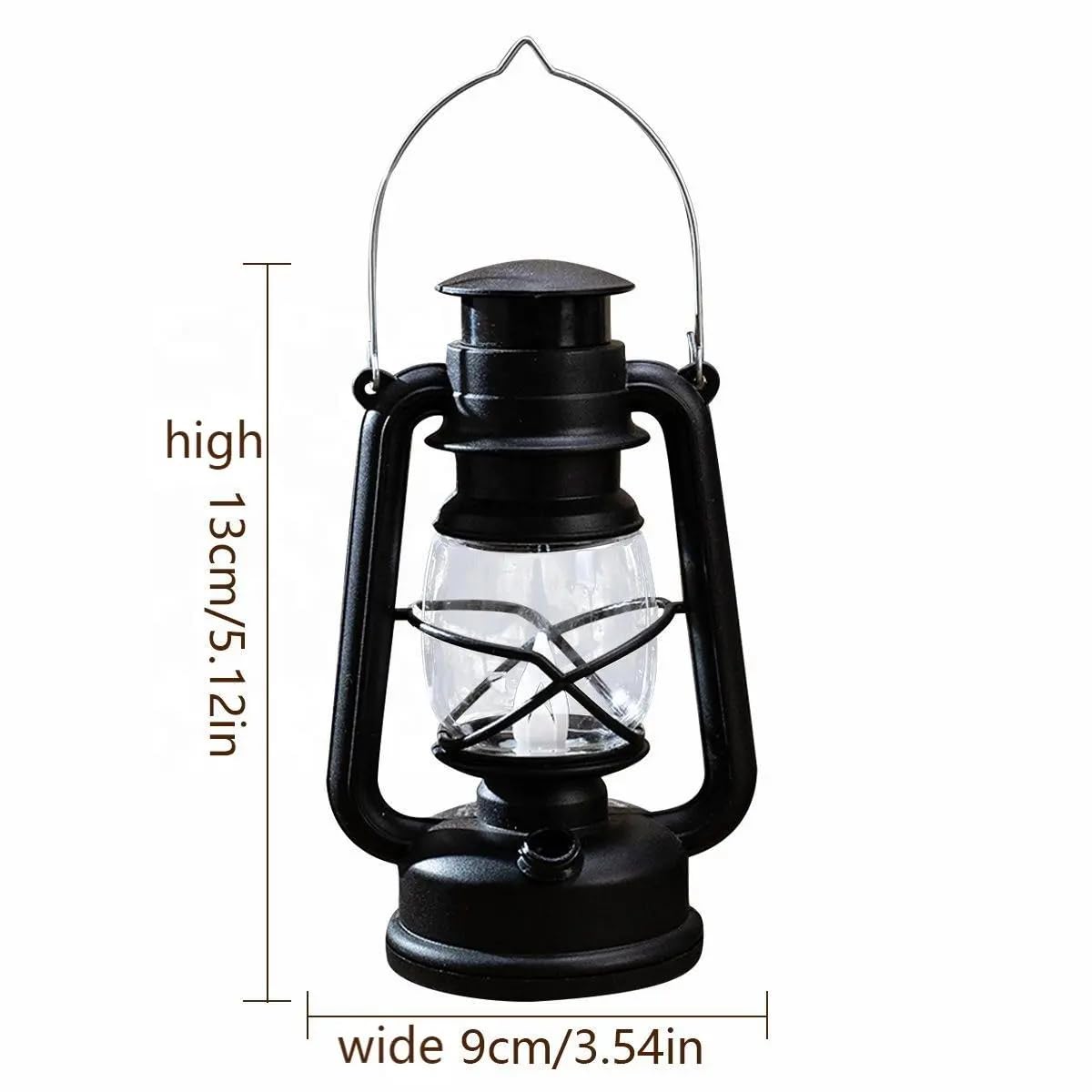 TEESTA Multi-Functional Kerosene Lantern with LED Candle and Portable Handle | Mini Hand Lamp for Home Decoration On Diwali , Christmas and Many More Festivals | Lantern Ornament for Kids (Pack of 1)