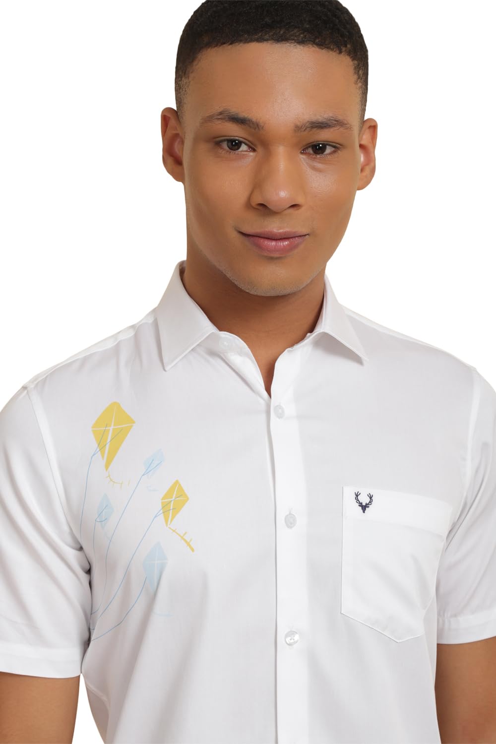 Allen Solly Men's Regular Fit Print Half Sleeves Casual Shirts