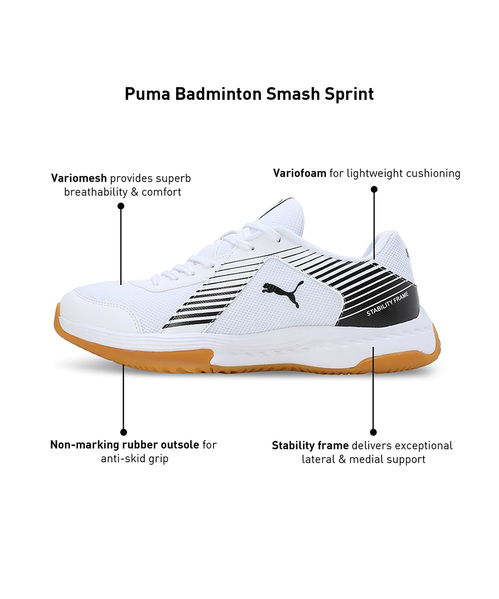 Puma Unisex Badminton Smash Sprint Indoor Shoe