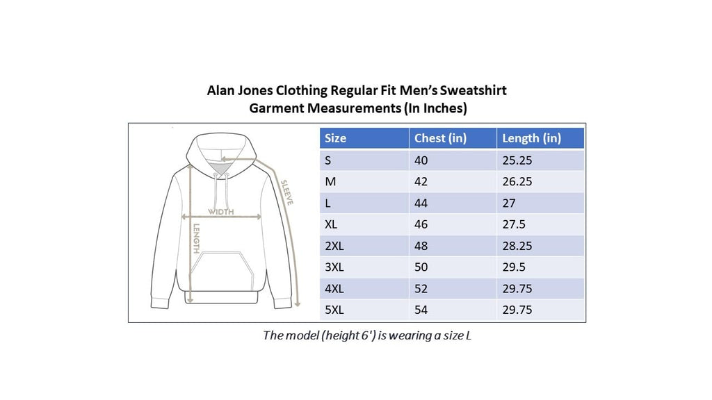 Alan Jones Clothing Men's Fleece Hooded Sweatshirt