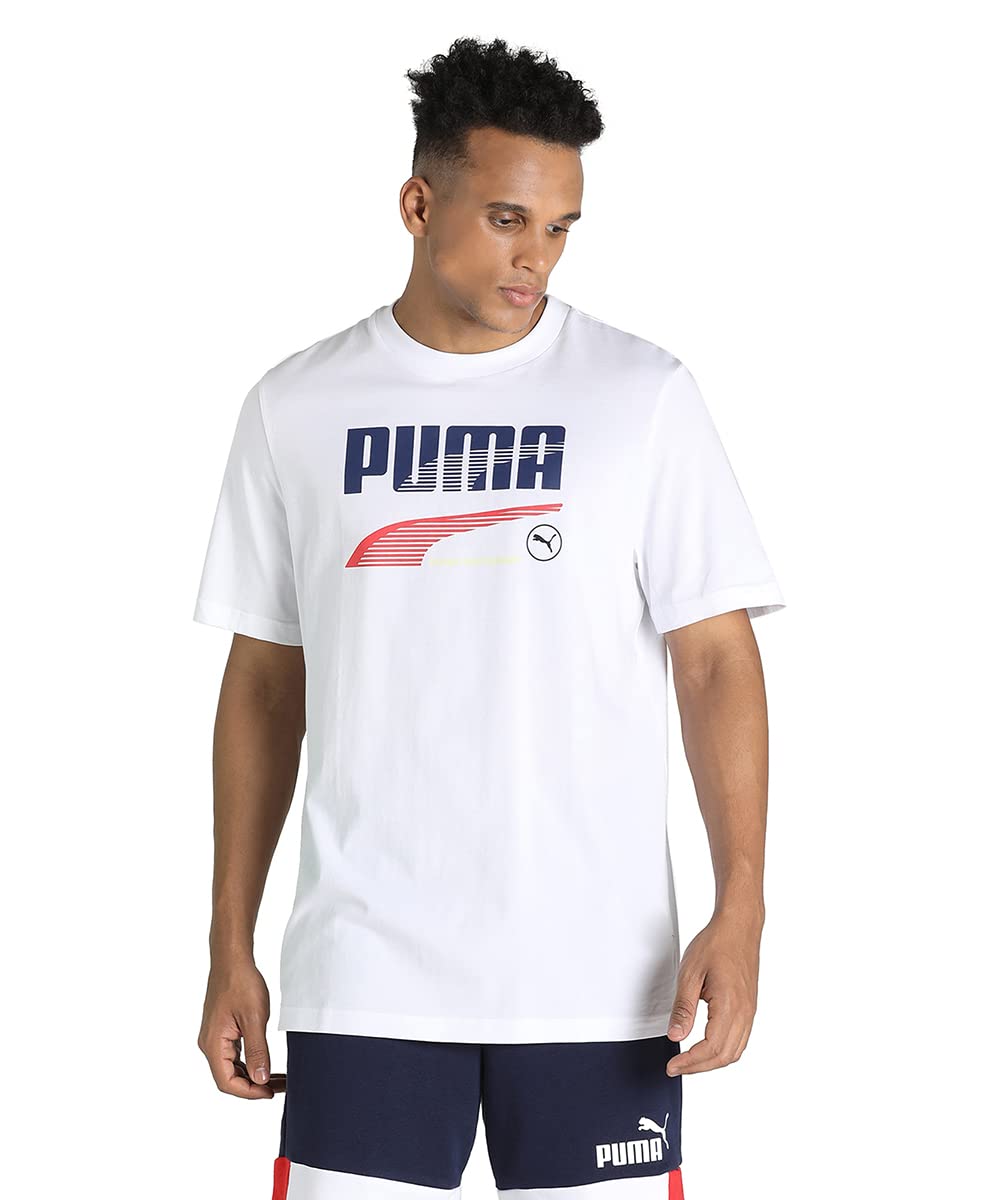 Puma Men's Letter Print Regular Fit T Shirt