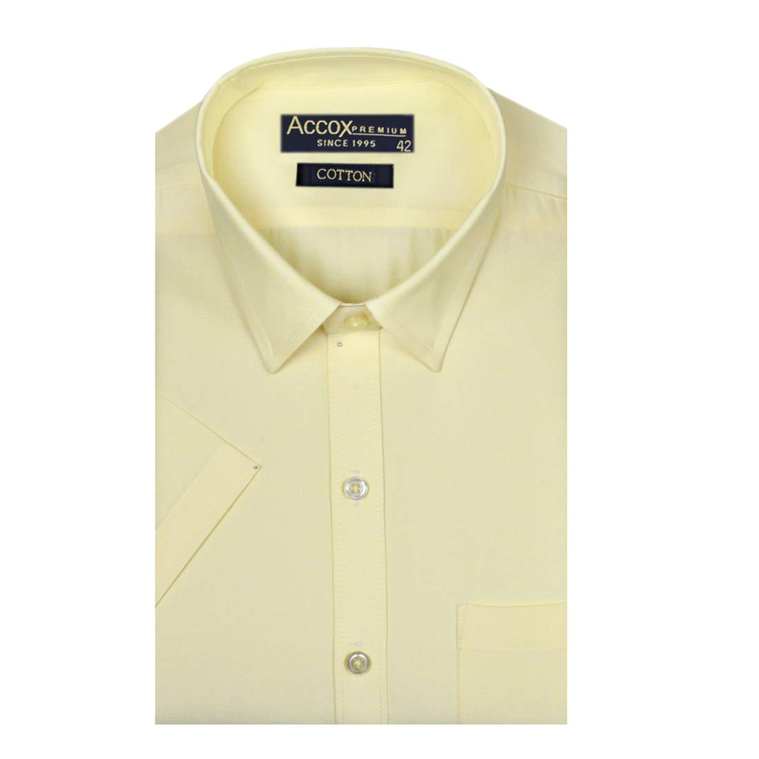Accox Men's Cotton Plain Formal Shirt (B08RWRKV3L)