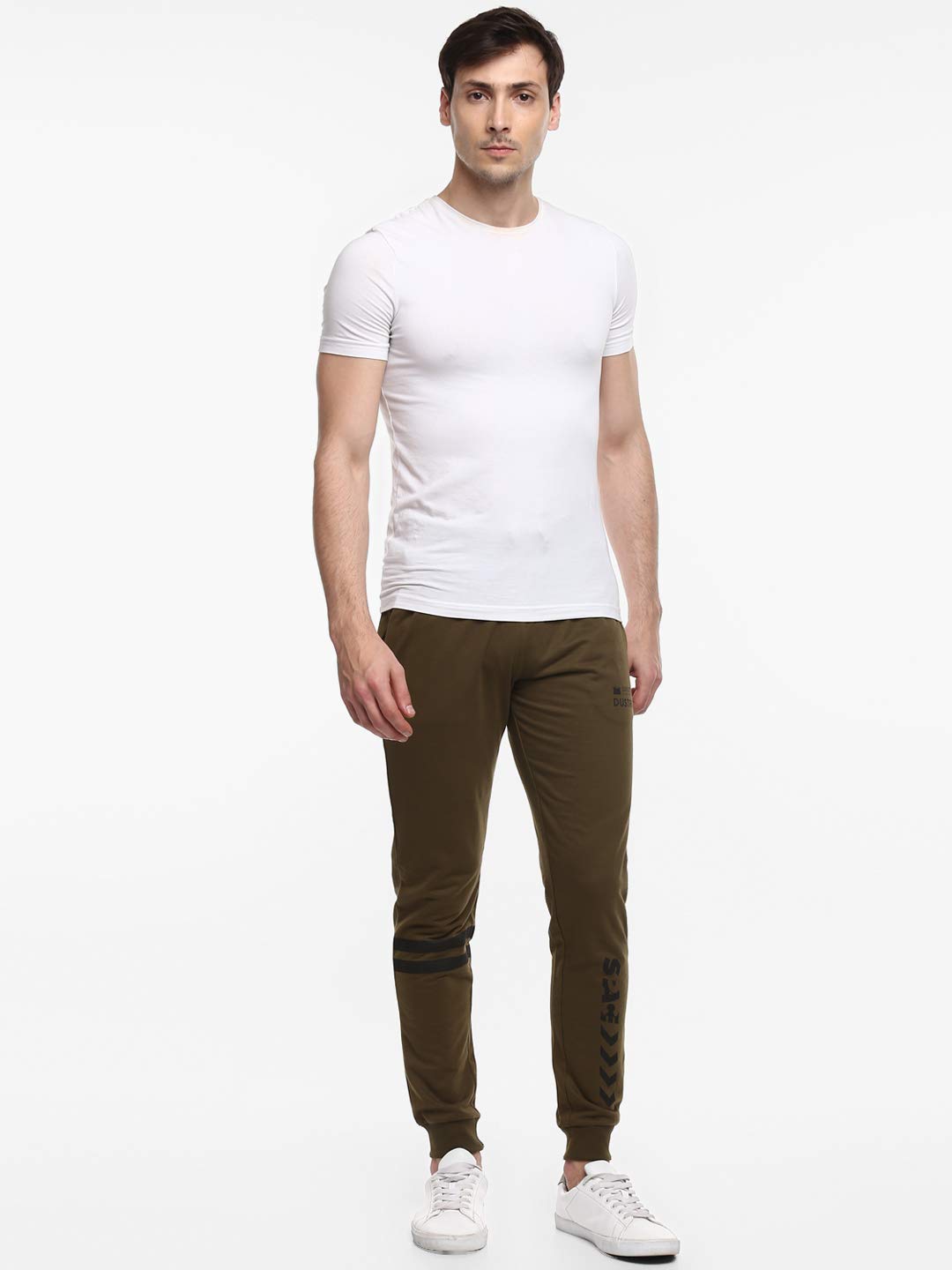 Alan Jones Clothing Men's Solid Slim Joggers Track Pants