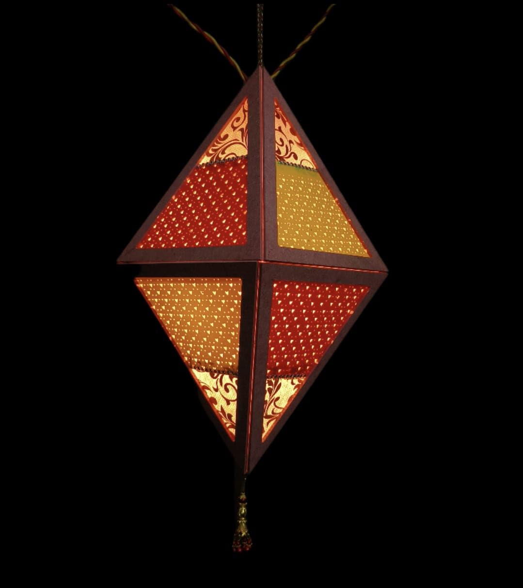Foldable Diwali Lantern - Diamond - by Infinite Inclinations