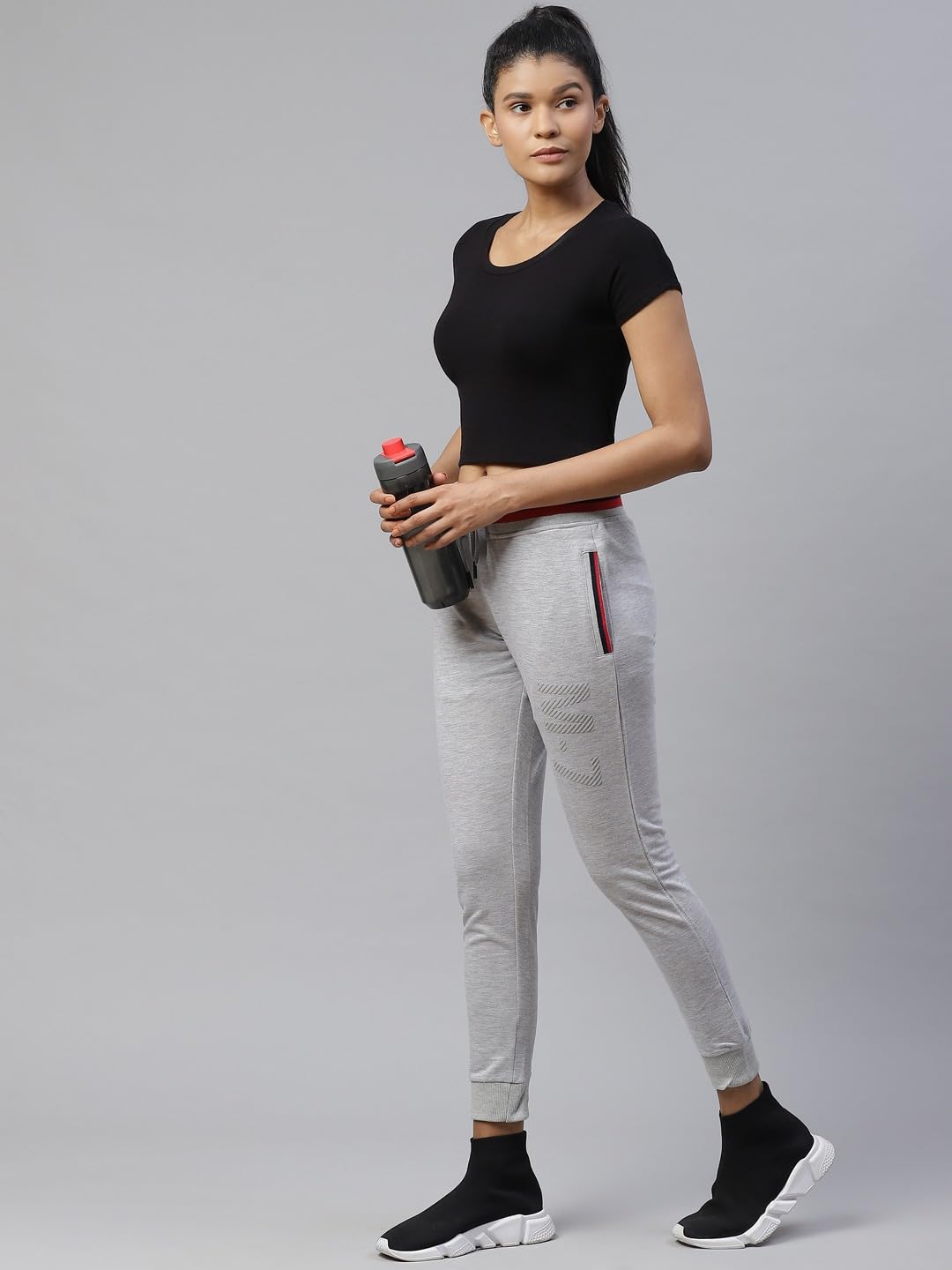Alan Jones Clothing Women Solid Slim Fit Joggers Track Pants