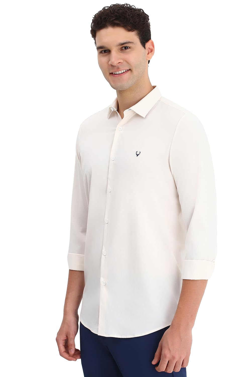 Allen Solly Men's Slim Fit Solid Full Sleeves Casual Shirts