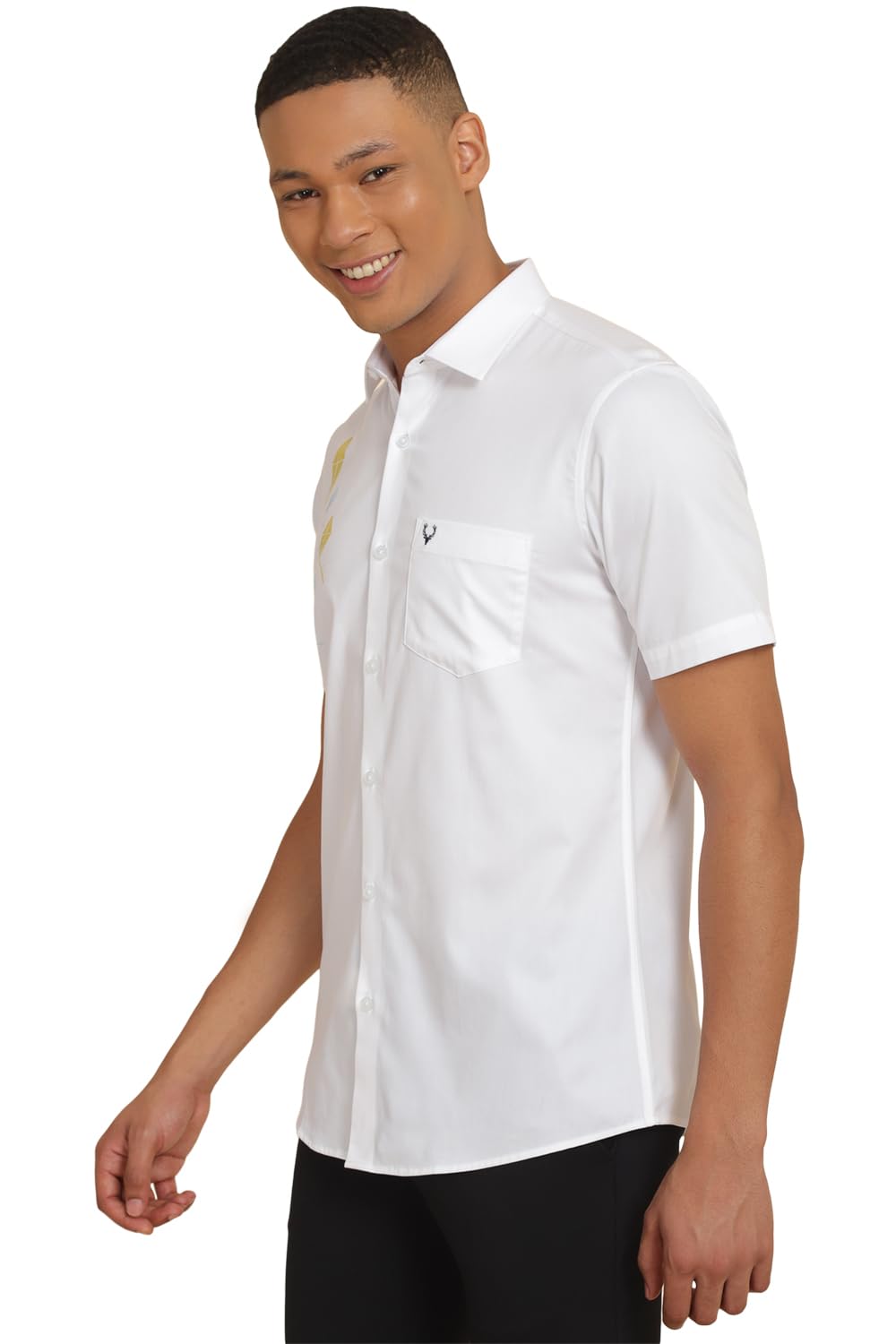 Allen Solly Men's Regular Fit Print Half Sleeves Casual Shirts