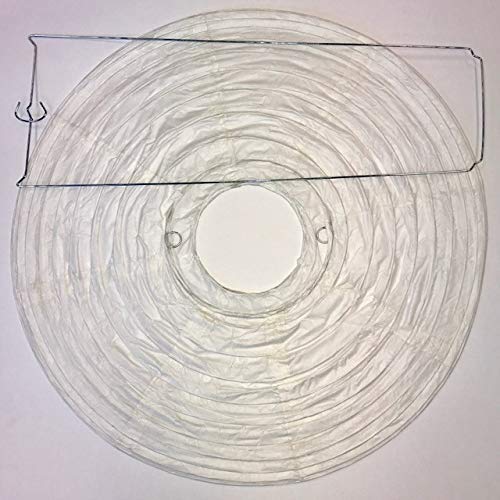 SHUANGYOU Paper Lamp Lantern Shade for Decoration Hotels Home Diwali Light (12 Inch;) (White, Pack of 10)