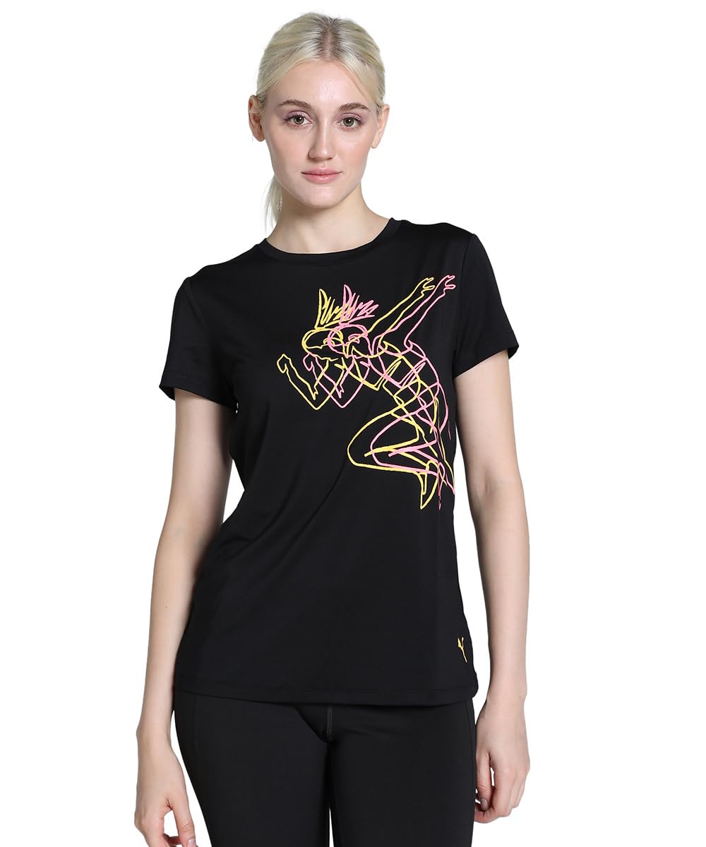 Puma Women's Graphic Print Regular Fit T-Shirt