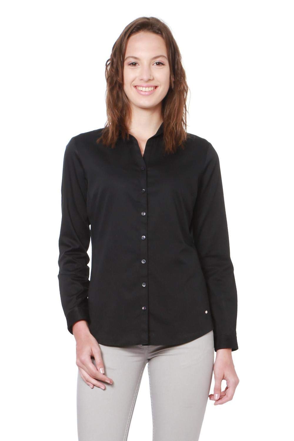 Allen Solly Women's Cotton Plain Long Sleeve Casual Shirt