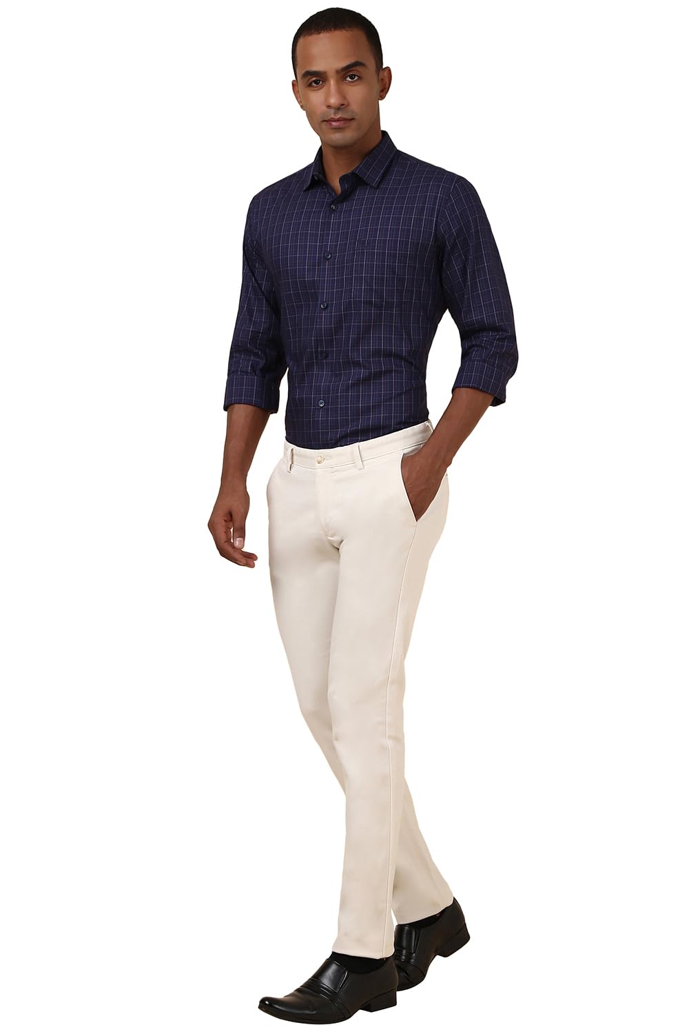 Allen Solly Men's Slim Fit Full Sleeve Checkered Formal Shirt