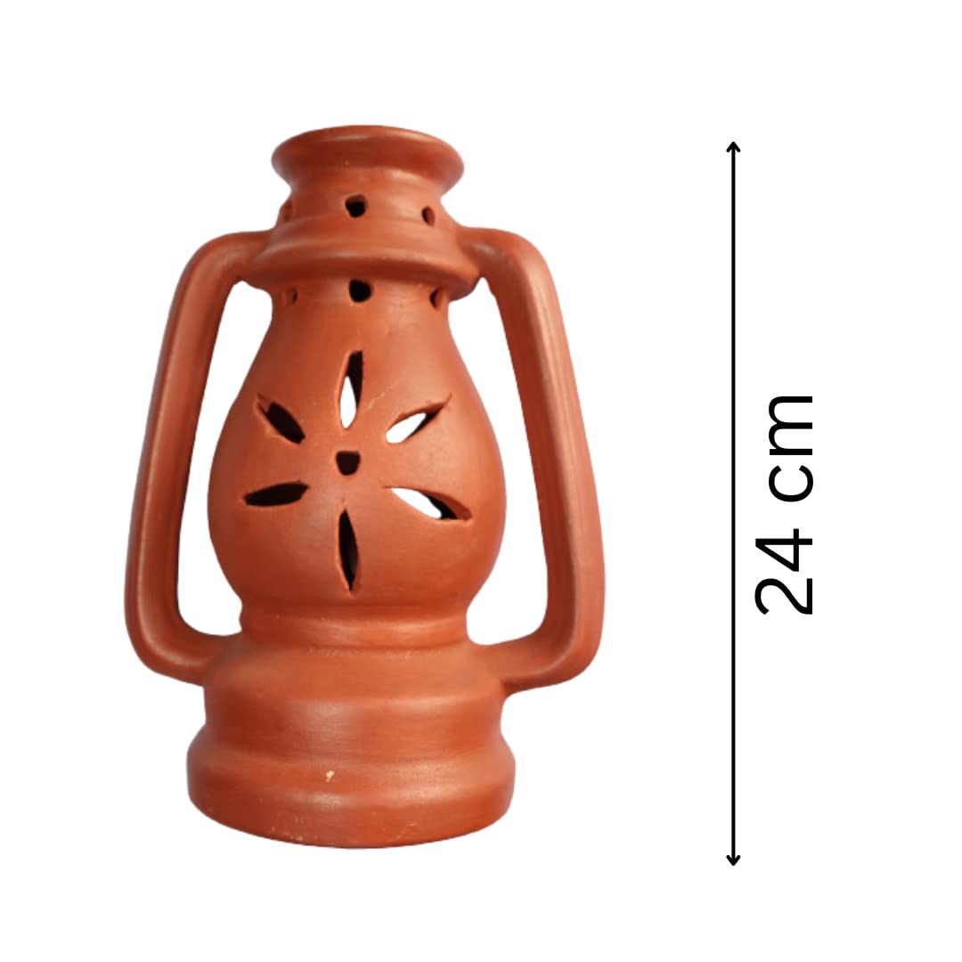 Handmade Terracotta Colourful Diya with Stand for Diwali Festival | Pooja | Decoration | Lights for Diwali | Lanterns Lights