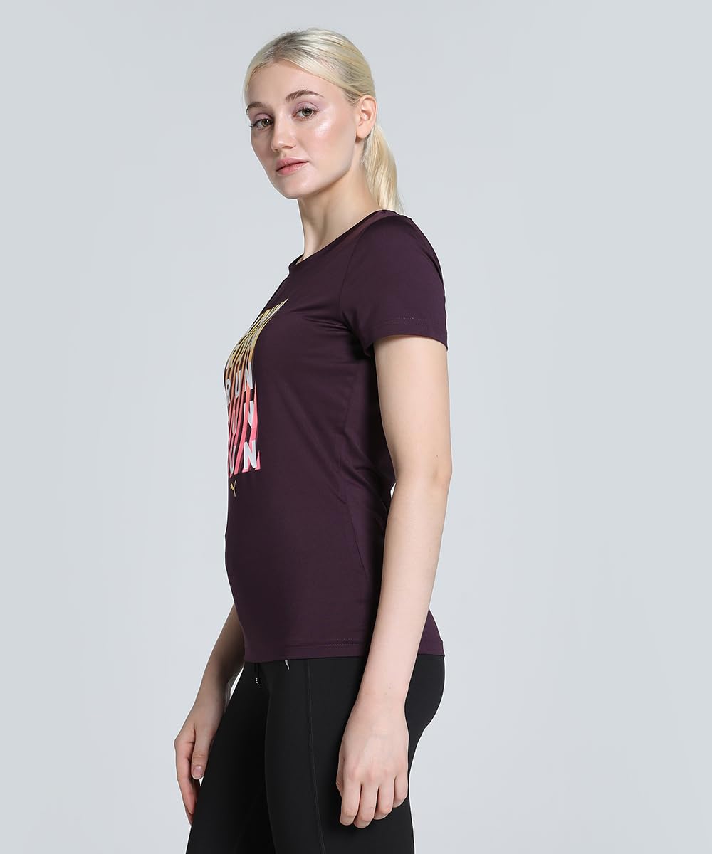 Puma Women's Graphic Print Slim Fit T-Shirt