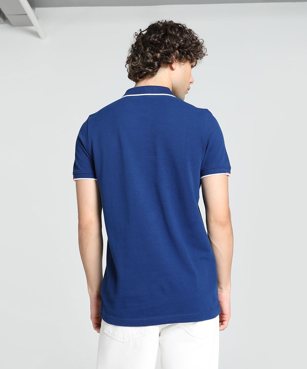 Puma Mens Slim Cotton Contrast Tipping Polo