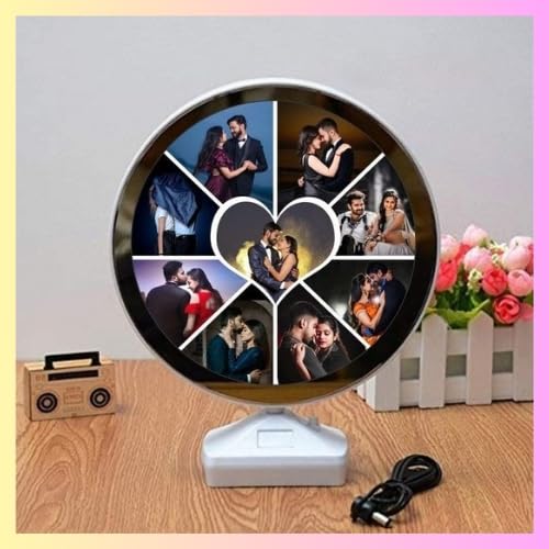 Magic Mirror Photo Frame (white round)
